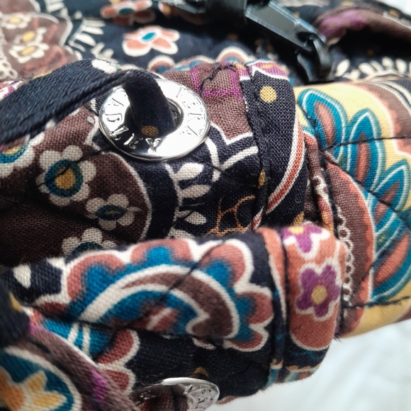 Vera Bradley Crossbody Shoulder Bag Lindsay Kensington pattern brown paisley - Picture 3 of 8